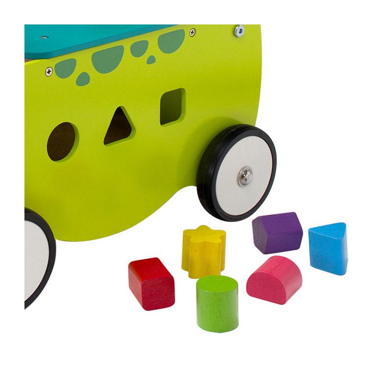 Load image into Gallery viewer, I'm Toy Loopen Duwwagen Dino