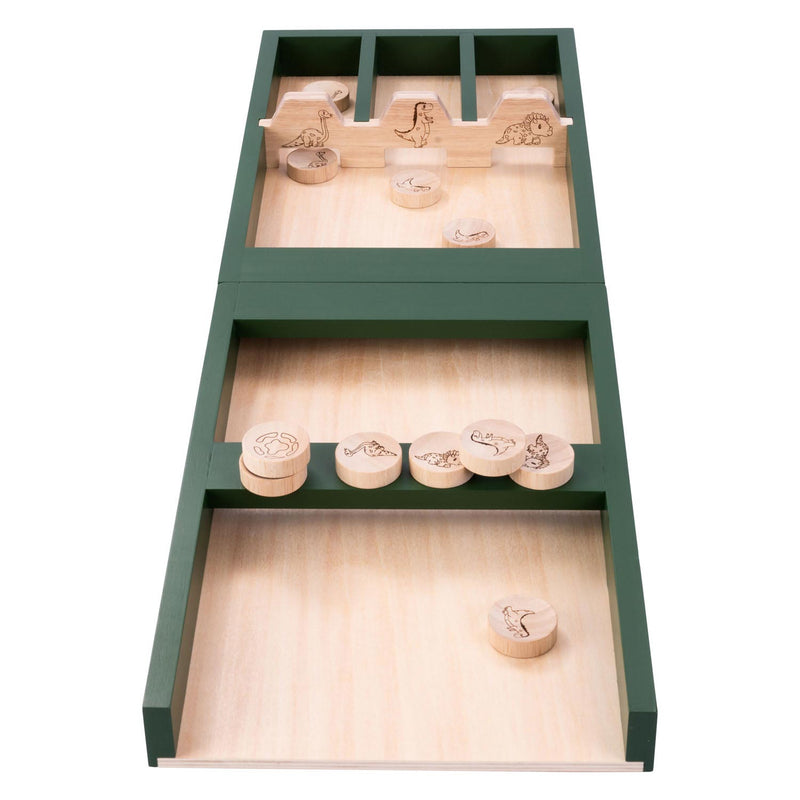 Load image into Gallery viewer, Longfield houten kinder sjoelbak dino, 80cm