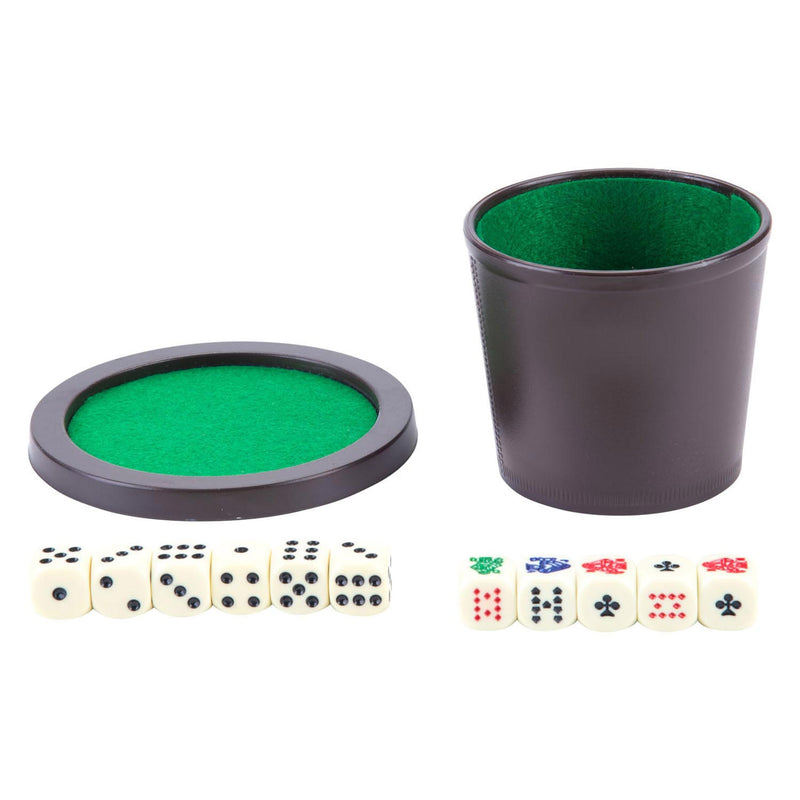 Load image into Gallery viewer, Longfield pokerbeker met deksel en dobbelstenen