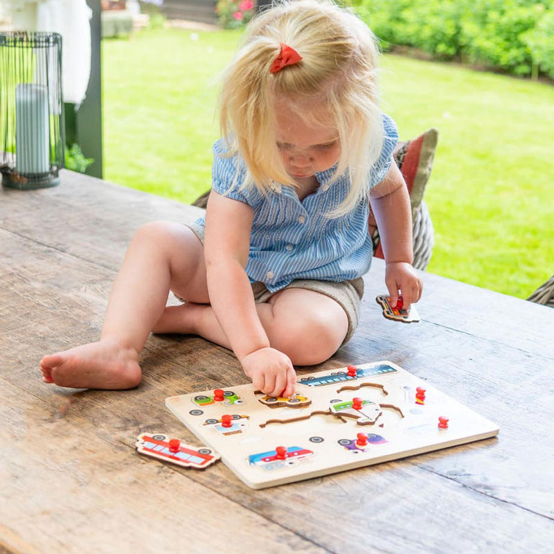 Load image into Gallery viewer, Engelhart noppenpuzzel voertuigen