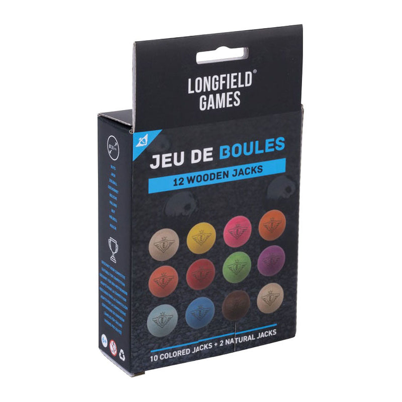 Chargez l'image dans la visionneuse de la galerie, Engelhart jeu de boules houten buts set – 12 stuks fluor naturel – ø30 mm – pétanque – longfield