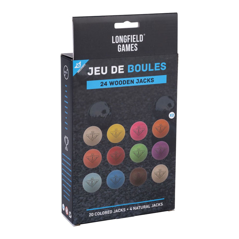 Afbeelding laden in galerijviewer, Engelhart jeu de boules houten buts set – 24 stuks fluor naturel – ø30 mm – pétanque – longfield
