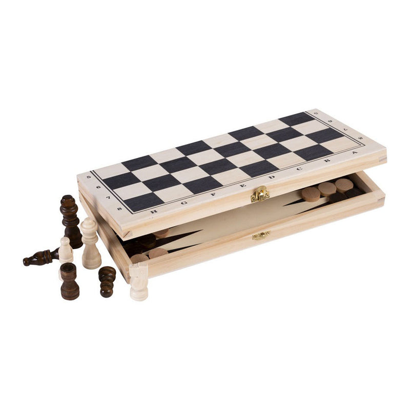 Afbeelding laden in galerijviewer, Engelhart schaak backgammon cassette hout 30x16x4 cm | 2 stuks