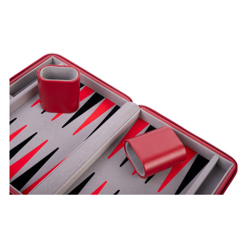 ギャラリービューアに画像をロードする, Engelhart backgammon reisspel met rits - rood