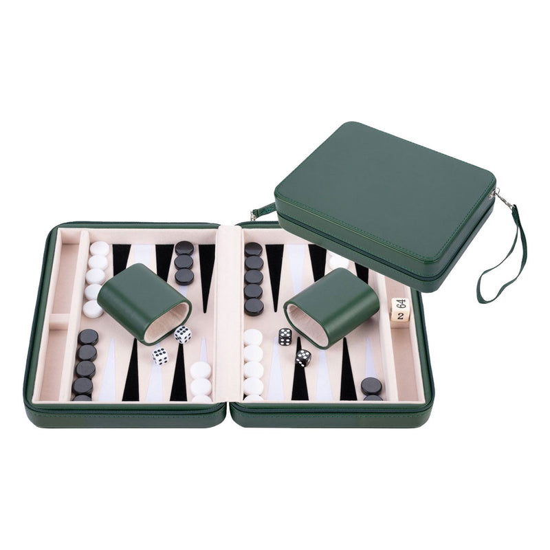 Laden Sie das Bild in Galerie -Viewer, Backgammon reisspel met rits - groen