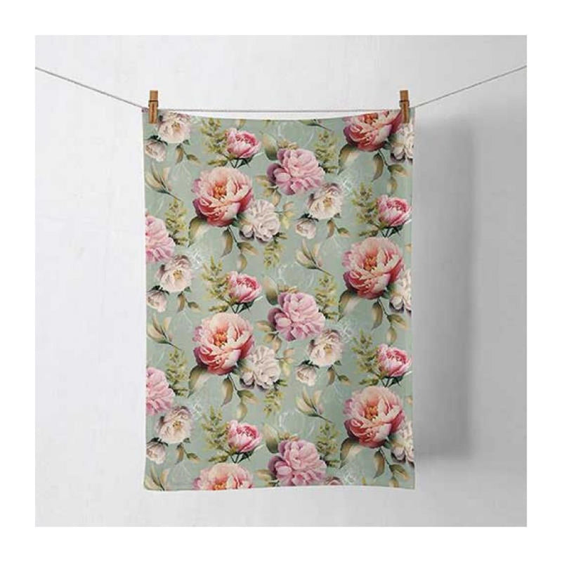 Load image into Gallery viewer, Ambiente theedoek peonies composition