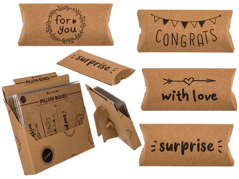 Afbeelding laden in galerijviewer, Ootb cadeaubox kraft papier met tekst 14x6cm