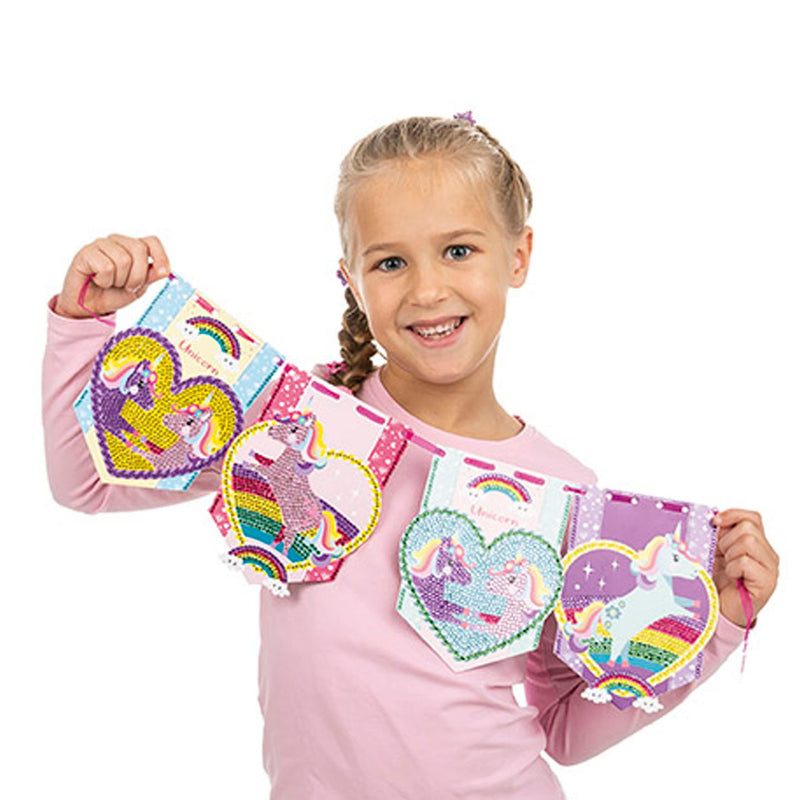 Load image into Gallery viewer, Totum eenhoorn - versier je eigen vlaggenlijn met diamantjes