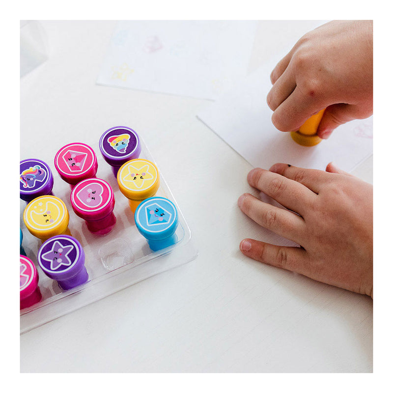 ギャラリービューアに画像をロードする, Totum stempels unicorn junior 12 stuks zelfinktend - creatief speelgoed junior meisjes vanaf 3 jaar - stempelen knutselen kaarten maken cadeau tip
