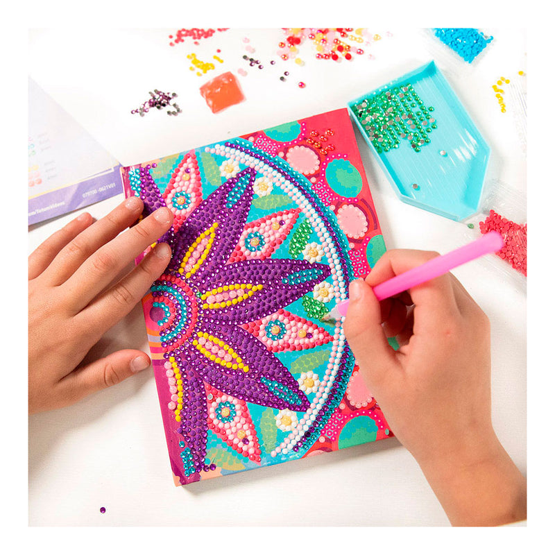 Afbeelding laden in galerijviewer, Totum diamond painting dagboek - flower mandala roze