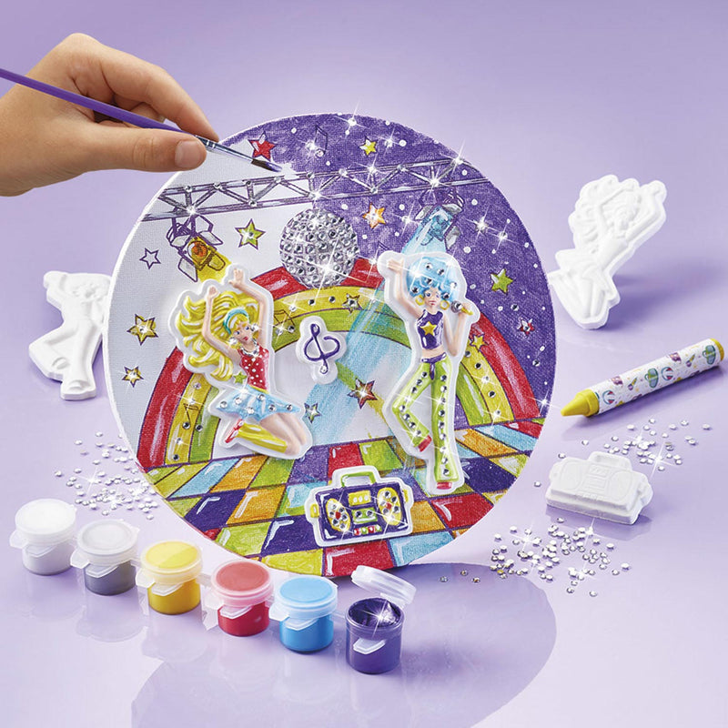 Afbeelding laden in galerijviewer, Totum knutselkoffer disco dans canvas schilderijtje maken - speelgoed meisjes - knutselen met gips home deco