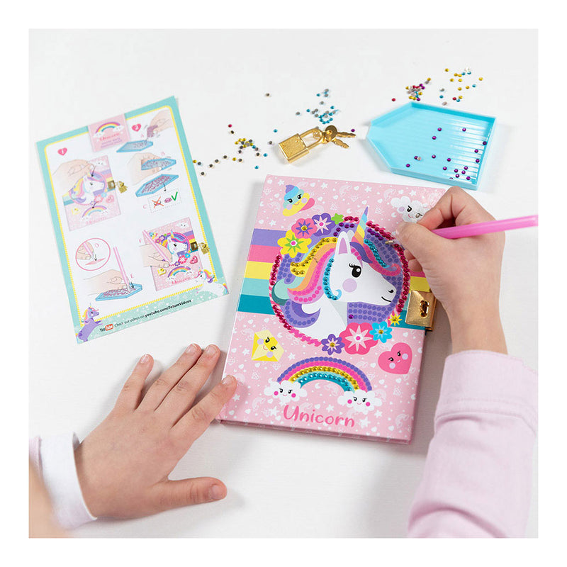 Afbeelding laden in galerijviewer, Totum unicorn geheim dagboek met slot vriendenboek | secret diary diamond painting knutselen | speelgoed meisjes cadeau tip