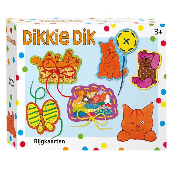 Load image into Gallery viewer, Bambolino toys rijgkaarten set dikkie dik