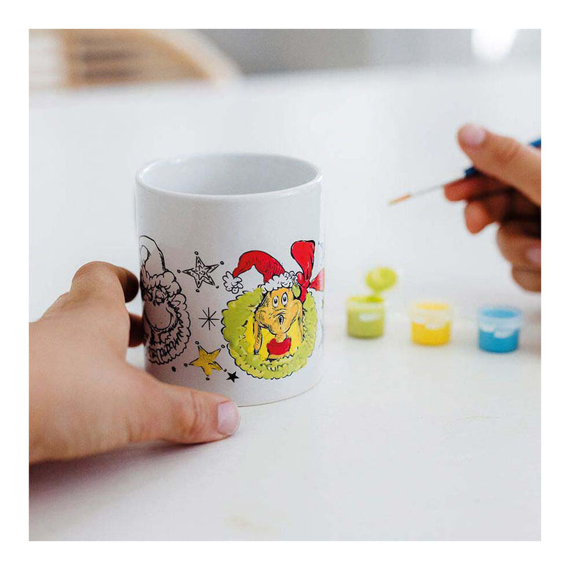 ギャラリービューアに画像をロードする, Totum the grinch - inkleur mok beker beschilderen - knutselset incl. 5 kleuren verf en penseeltje - creatief speelgoed jongens meisjes cadeautip
