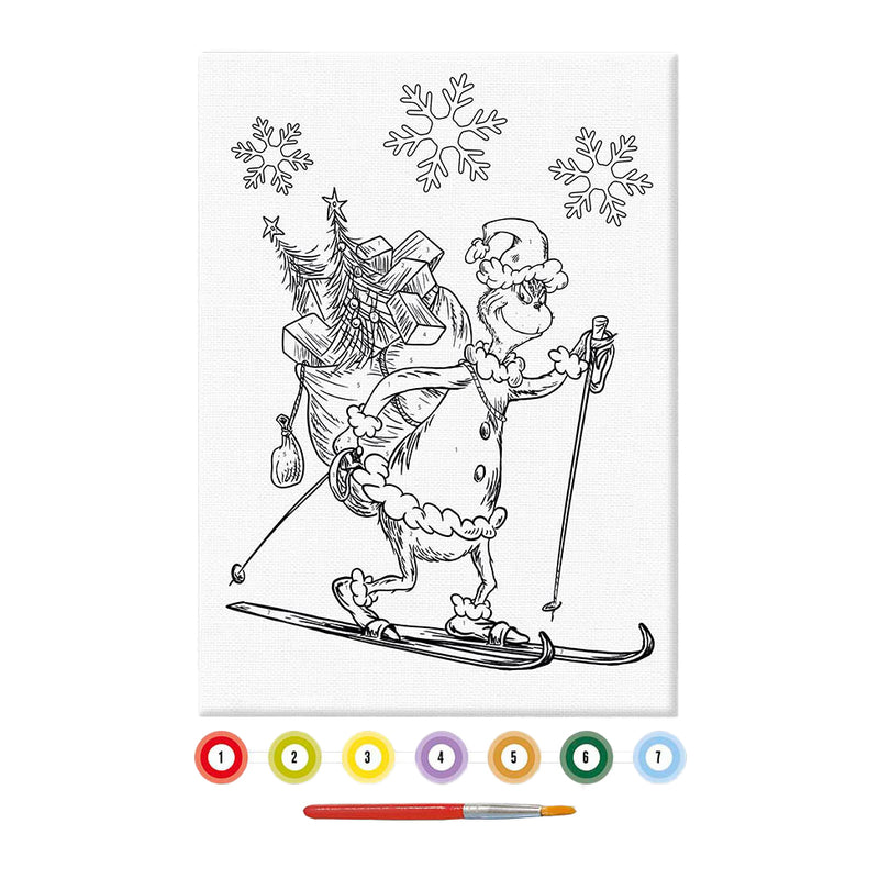 Load image into Gallery viewer, Totum canvas schilderen op nummer grinch
