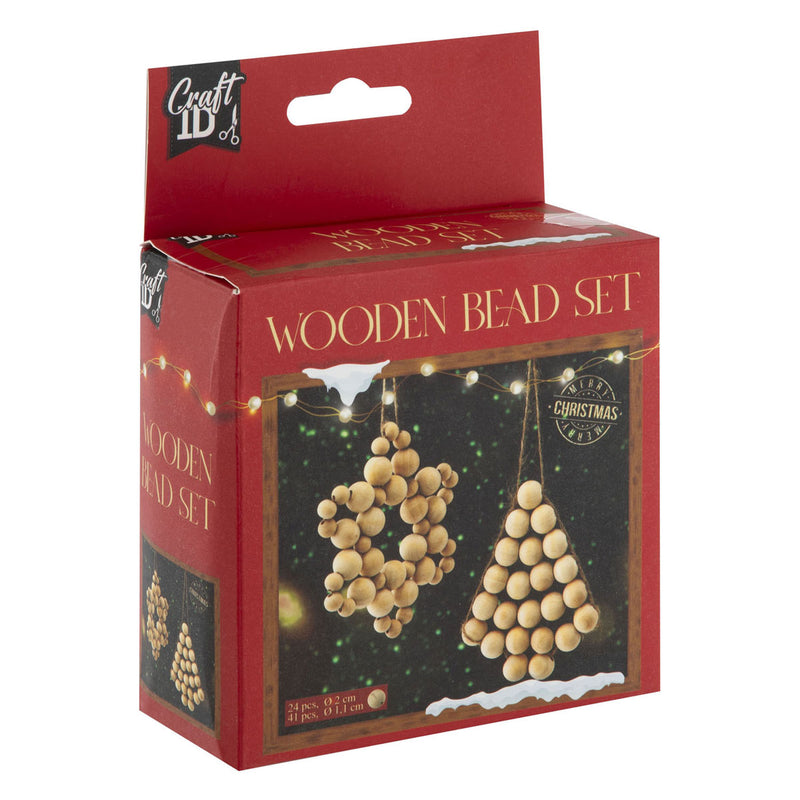 Afbeelding laden in galerijviewer, Creative craft group houten kralen kersthangers set kerstmis