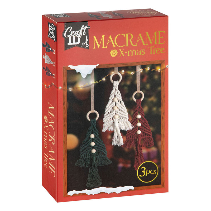 Afbeelding laden in galerijviewer, Creative craft group set macrame hangers kerstbomen - 3st.