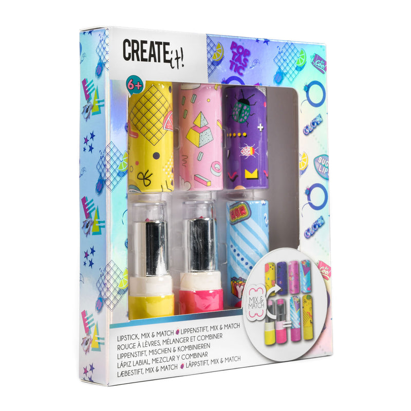 Load image into Gallery viewer, Create It! Lippenstift Poptastic Mix And Match meisjes 6-delig