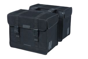 Load image into Gallery viewer, Basil Kavan Eco Classic 58L dubbele fietstas zwart