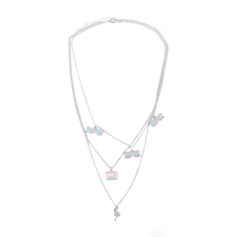 Load image into Gallery viewer, Create It! Ketting 3-Laags Bedeltjes