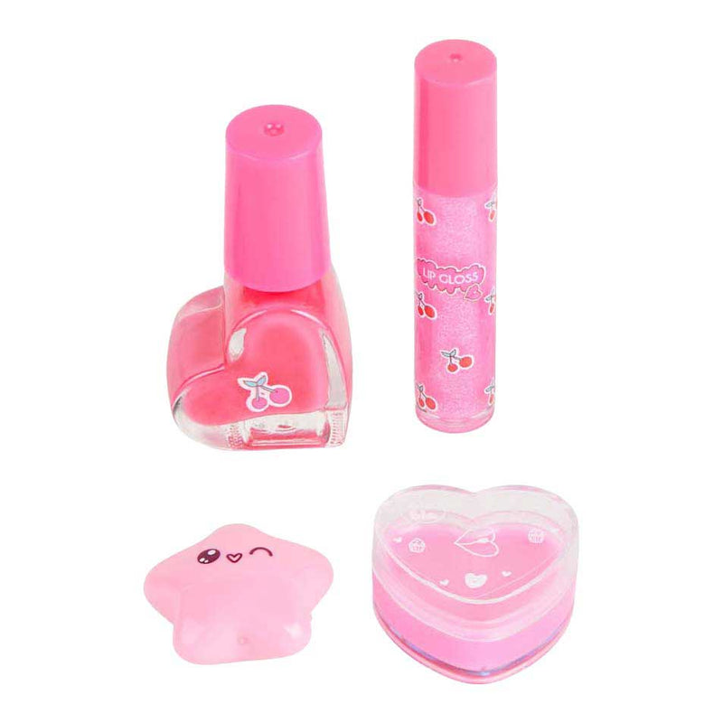 Load image into Gallery viewer, Canenco create it! beauty make-up set in fluffy rugtas love roze