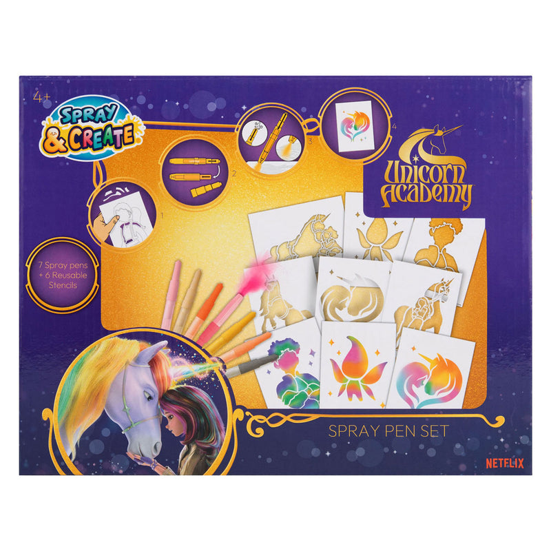 Afbeelding laden in galerijviewer, Canenco unicorn academy blaas pennen set