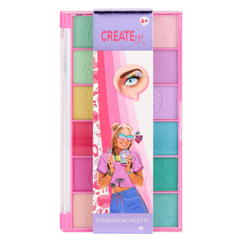 Chargez l'image dans la visionneuse de la galerie, Canenco create it! oogschaduw palet regenboog roze - 12dlg.
