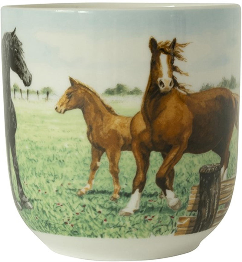 Afbeelding laden in galerijviewer, Wiebe van der zee wiebe's farm beker xl paard 410mll doos a 6 stuks porselein