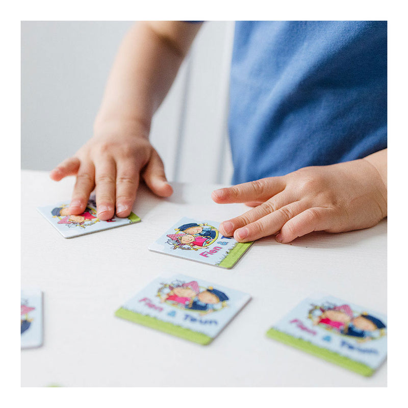 Afbeelding laden in galerijviewer, Bambolino fien teun memo spelletje - geheugen spel educatief spelgoed - boerderij - toys - vanaf 3 jaar