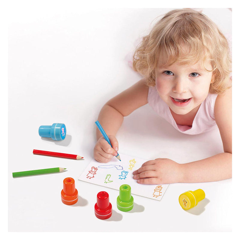 ギャラリービューアに画像をロードする, Totum peppa pig creatieve knutselset met stempels, potloden en stickers - educatief speelgoed junior creatief knutselen stempelen knutselen