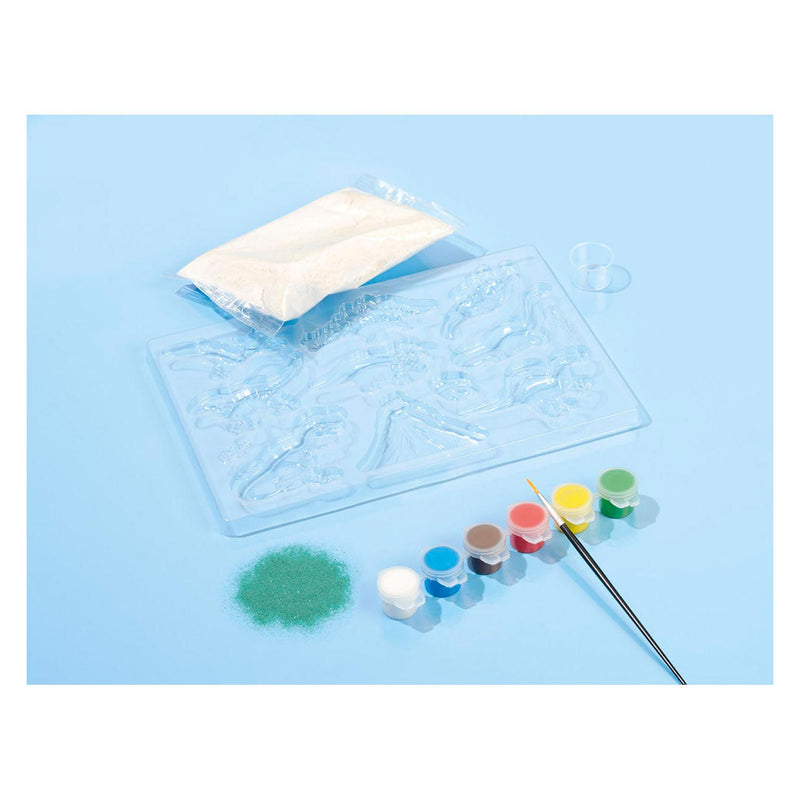 Afbeelding laden in galerijviewer, Totum dinosaurus junior knutselset gips en verfset dino forever model paint inclusief gips, 6 kleuren verf - cadeautip jongens