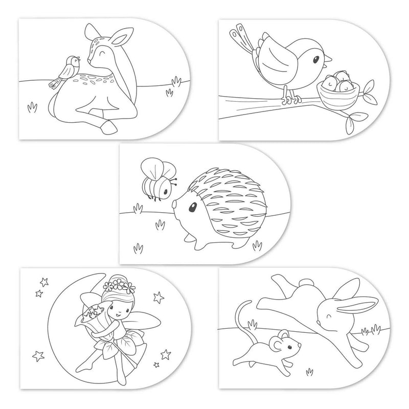 ギャラリービューアに画像をロードする, Little dutch verfboek fairy garden - knutselboek tekenen en schilderen, incl kwast en 4 kleuren verf - peuter kleuter - vakantieboek - speelgoed 3 jaar