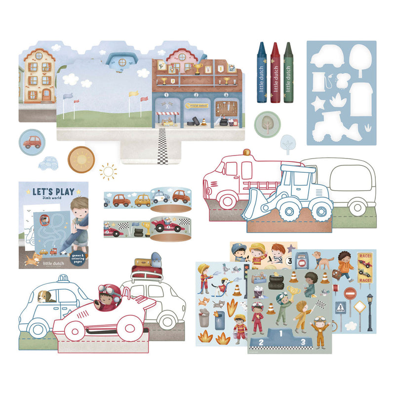 Cargue la imagen en el visor de la galería, Little dutch knutselkoffer jim vehicles - creatief speelgoed - cadeautip