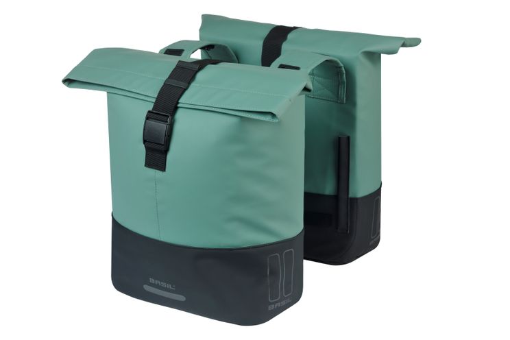 Load image into Gallery viewer, Basil b.v. tas basil cove dubbel groen zwart | 32l