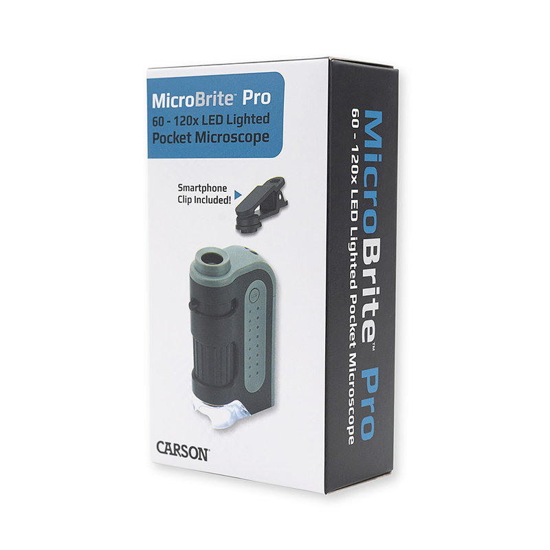 Load image into Gallery viewer, Carson handmicroscoop mm-350 microbrite plus 60-120x met smartphone adapter