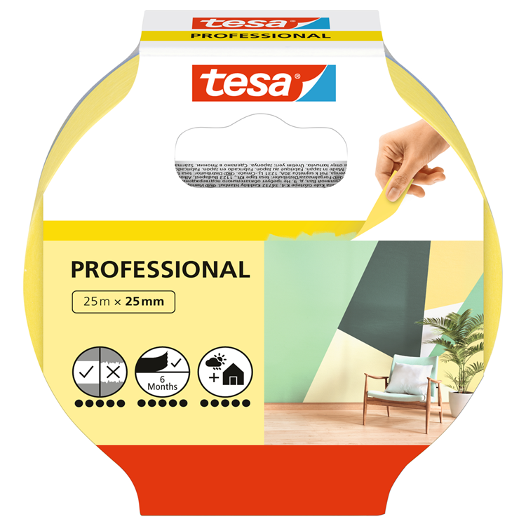 Afbeelding laden in galerijviewer, Tesa precision indoor 56270-00000-01 maskeertape geel (l x b) 25 m x 25 mm 1 stuk(s)