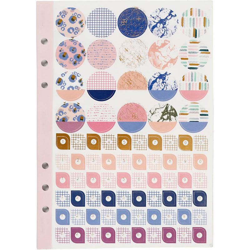 Load image into Gallery viewer, Creativ company https: www.cchobby.nl stickerboek-bloemen-a5-goud-paars-roze-1-stuk