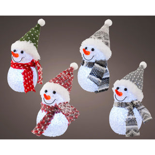 ギャラリービューアに画像をロードする, Led sneeuwpop stof steady bo binnen 4ass dia6cm x h.16cm | 24 stuks