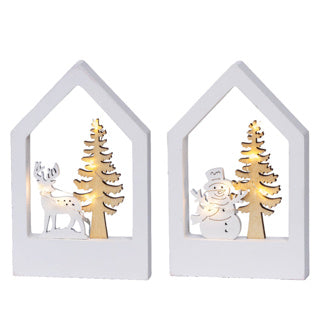 Afbeelding laden in galerijviewer, Micro led scenery triplex steady binnen 2ass fsc 100%l.2cm x w.12cm x h.19cm | 2 stuks