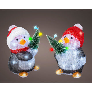 ギャラリービューアに画像をロードする, Led pinguïn acryl penguins steady bo buiten 2assl.17cm x w.17.5cm x h.26cm