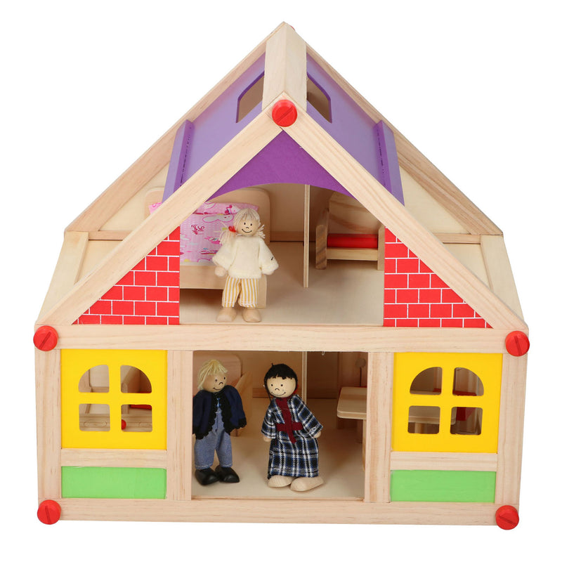 Load image into Gallery viewer, Houten Poppenhuis, 11dlg.