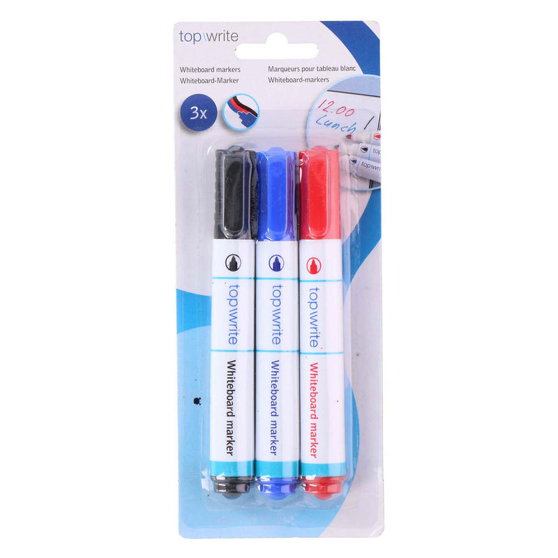 Laden Sie das Bild in Galerie -Viewer, Topwrite whiteboardstift rood, blauw, zwart - 3st.