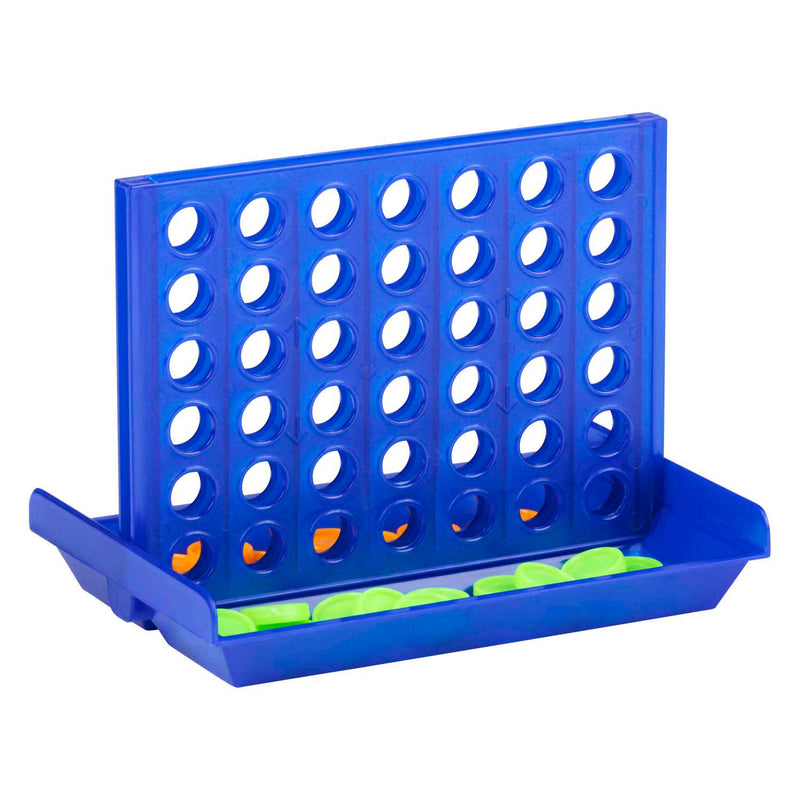 Afbeelding laden in galerijviewer, Eddy toys connect 4 reisspel - compact 4 op een rij spel voor onderweg - strategisch denkspel voor kinderen en volwassenen - inklapbaar speelbord - kunststof - blauw