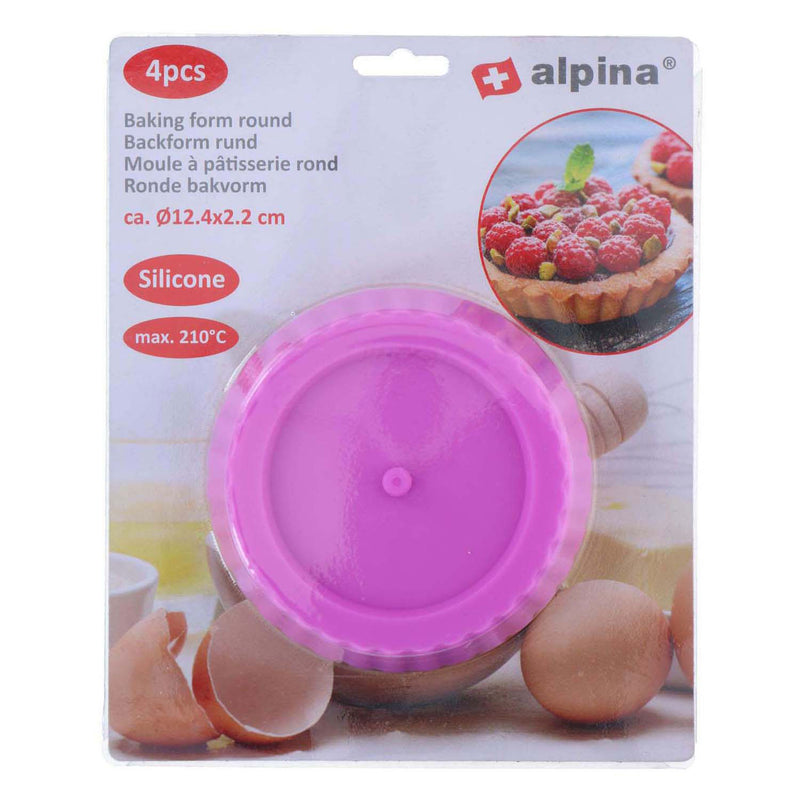 Load image into Gallery viewer, Alpina siliconen bakvorm rond, 4st