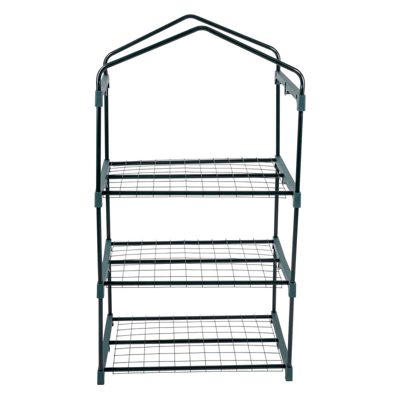 Afbeelding laden in galerijviewer, Kinzo kweekkas - broeikas tuinkas 69x49x125 cm - kweekbak met 3 verdiepingen - transparant broeikast design met ritssluiting - broeikas kweekkas voor groenten kweken - groen