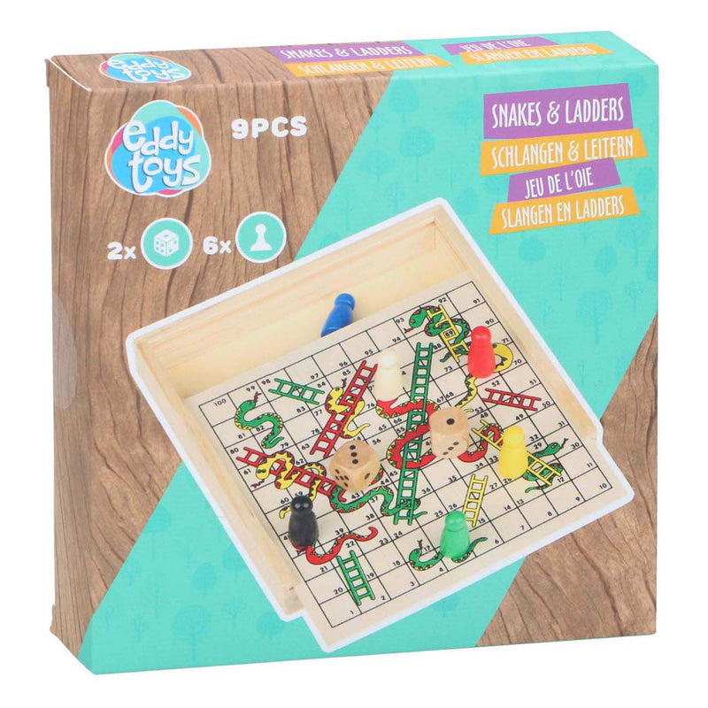 Afbeelding laden in galerijviewer, Eddy toys houten slangen en ladders spel