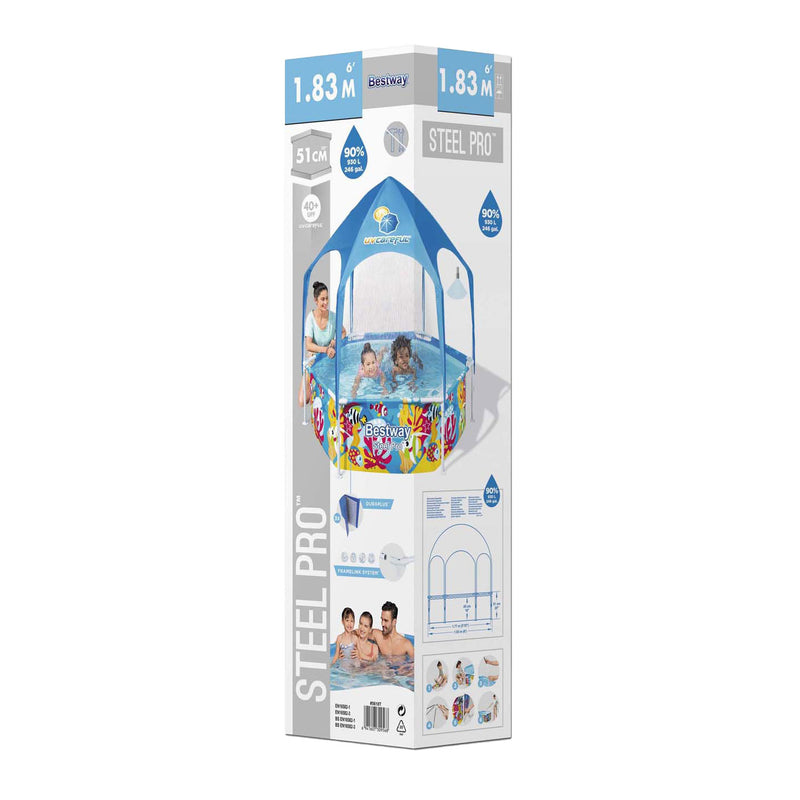 Load image into Gallery viewer, Bestway kinderzwembad steel pro uv careful bovengronds 183x51 cm