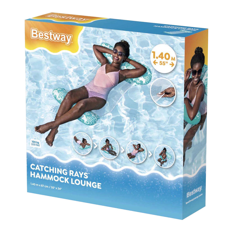 Load image into Gallery viewer, Bestway bloemen luchtbed met netbodem, 114cm