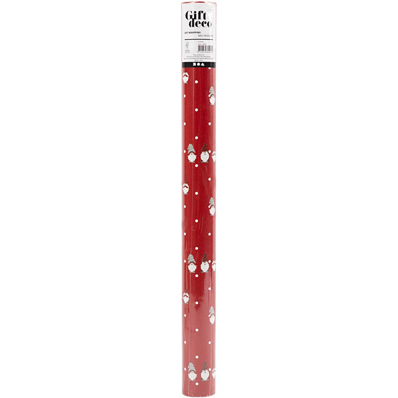 Afbeelding laden in galerijviewer, Https: www.cchobby.nl inpakpapier-scandinavische-kerstkabouter-b-50-cm-80-gr-rood-5-m-1-rol