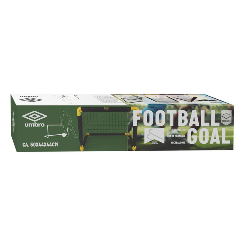 Afbeelding laden in galerijviewer, Umbro voetbaldoel - voetbalgoal 50 x 44 x 44 cm - voetbal goal opvouwbaar - makkelijk op te bergen - voetbal training doel voor kinderen en volwassenen - kunststof - zwart geel